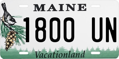 ME license plate 1800UN
