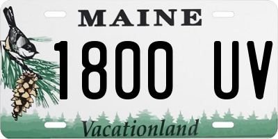 ME license plate 1800UV