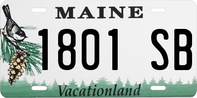 ME license plate 1801SB