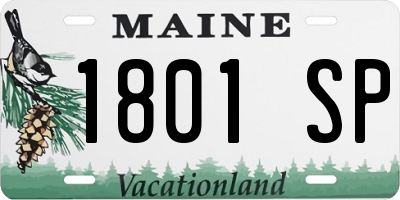 ME license plate 1801SP
