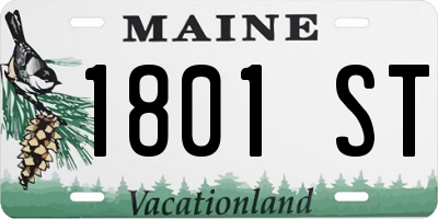 ME license plate 1801ST