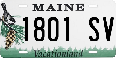 ME license plate 1801SV