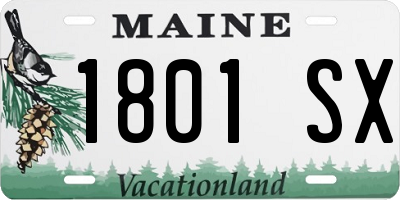 ME license plate 1801SX