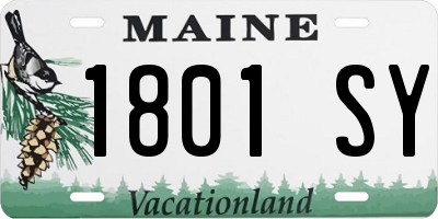 ME license plate 1801SY