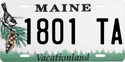 ME license plate 1801TA