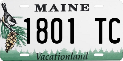 ME license plate 1801TC