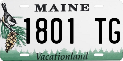 ME license plate 1801TG
