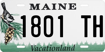 ME license plate 1801TH