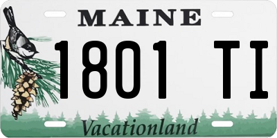 ME license plate 1801TI