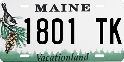 ME license plate 1801TK