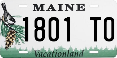 ME license plate 1801TO