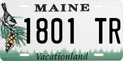 ME license plate 1801TR