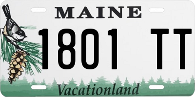 ME license plate 1801TT