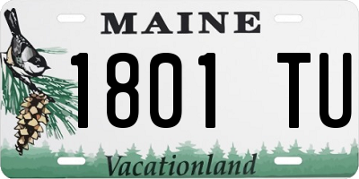 ME license plate 1801TU