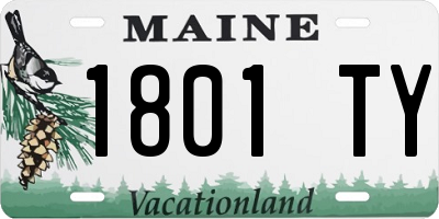 ME license plate 1801TY