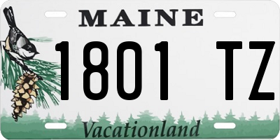 ME license plate 1801TZ