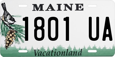 ME license plate 1801UA