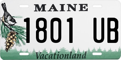 ME license plate 1801UB