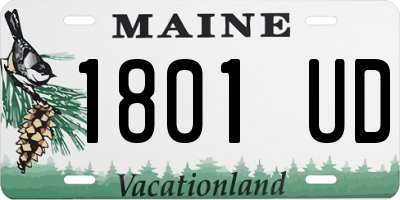 ME license plate 1801UD