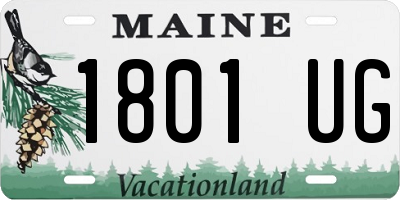 ME license plate 1801UG