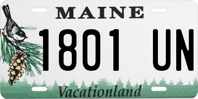 ME license plate 1801UN