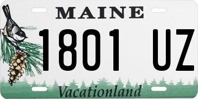 ME license plate 1801UZ