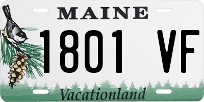 ME license plate 1801VF