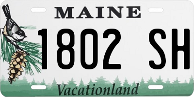 ME license plate 1802SH