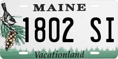 ME license plate 1802SI