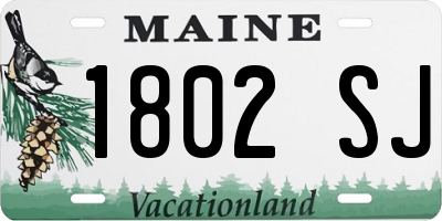 ME license plate 1802SJ