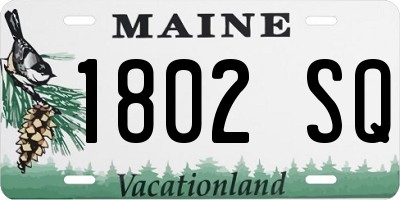 ME license plate 1802SQ