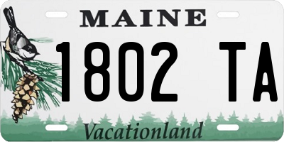 ME license plate 1802TA