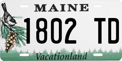 ME license plate 1802TD