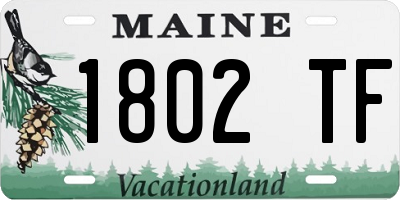 ME license plate 1802TF