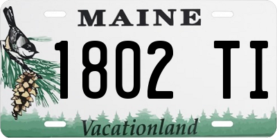 ME license plate 1802TI