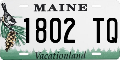 ME license plate 1802TQ