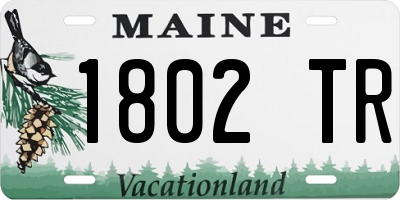 ME license plate 1802TR