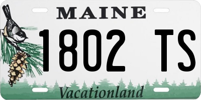 ME license plate 1802TS