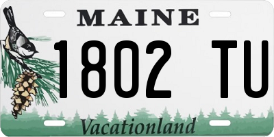 ME license plate 1802TU