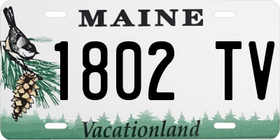 ME license plate 1802TV