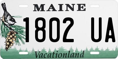 ME license plate 1802UA
