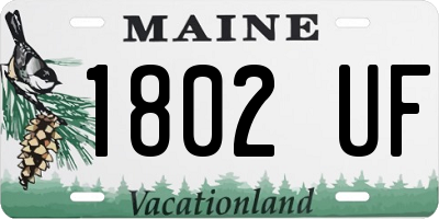 ME license plate 1802UF