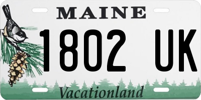 ME license plate 1802UK