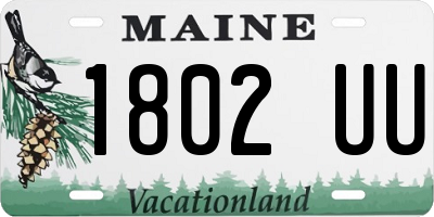 ME license plate 1802UU