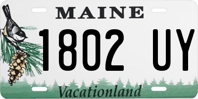 ME license plate 1802UY