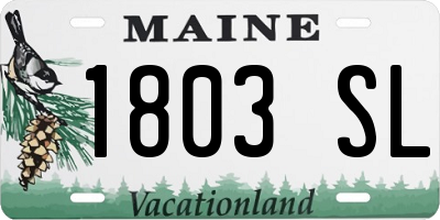 ME license plate 1803SL