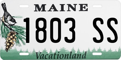 ME license plate 1803SS