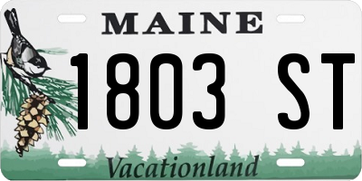 ME license plate 1803ST