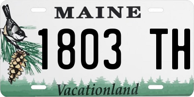 ME license plate 1803TH