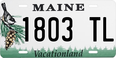 ME license plate 1803TL